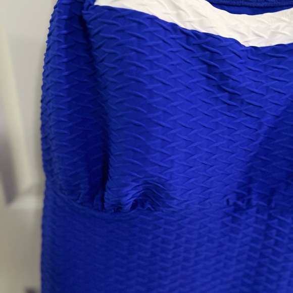 32) Lands end Women's Texture Square Neck Swim Dress NWT size 3x retails $135 - Picture 5 of 11